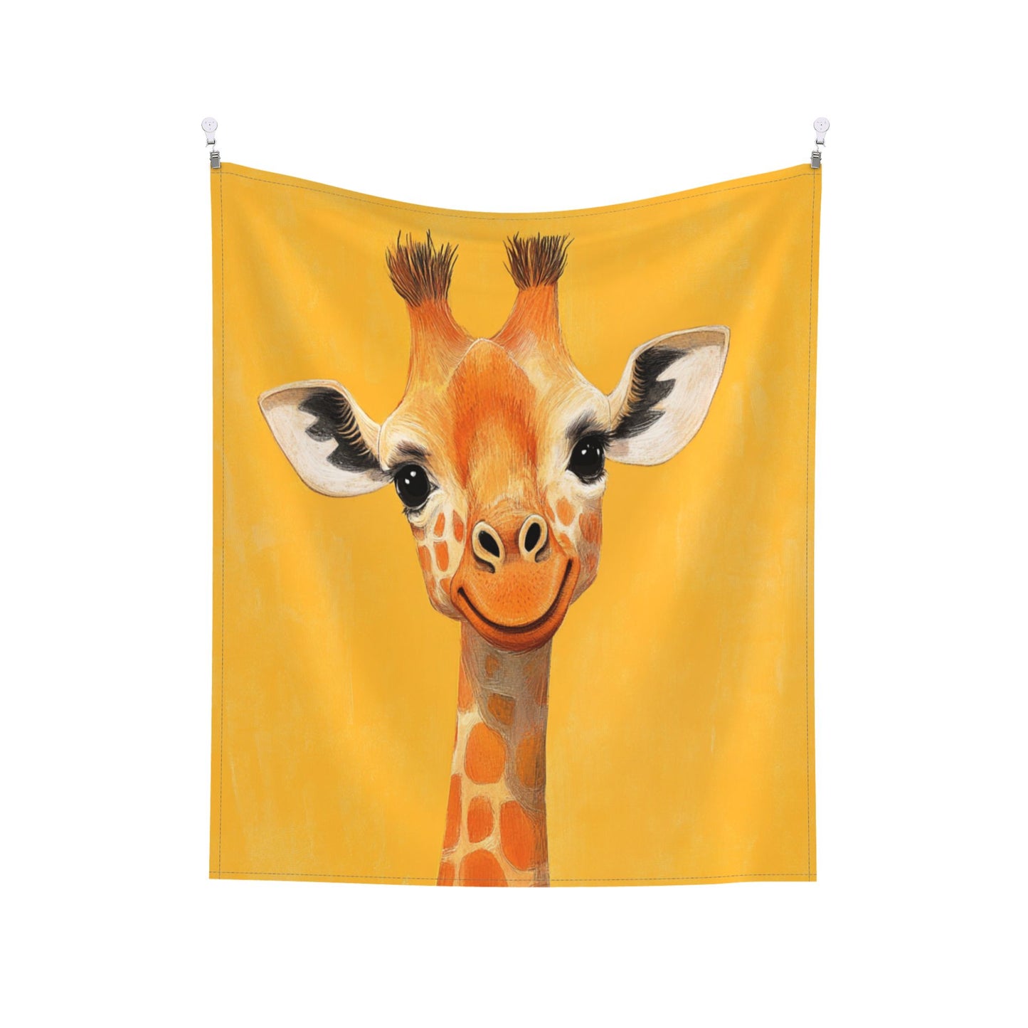 Cute Giraffe Design Wall Tapestry - 60x51 Inches, Bright and Cheerful Home Decor